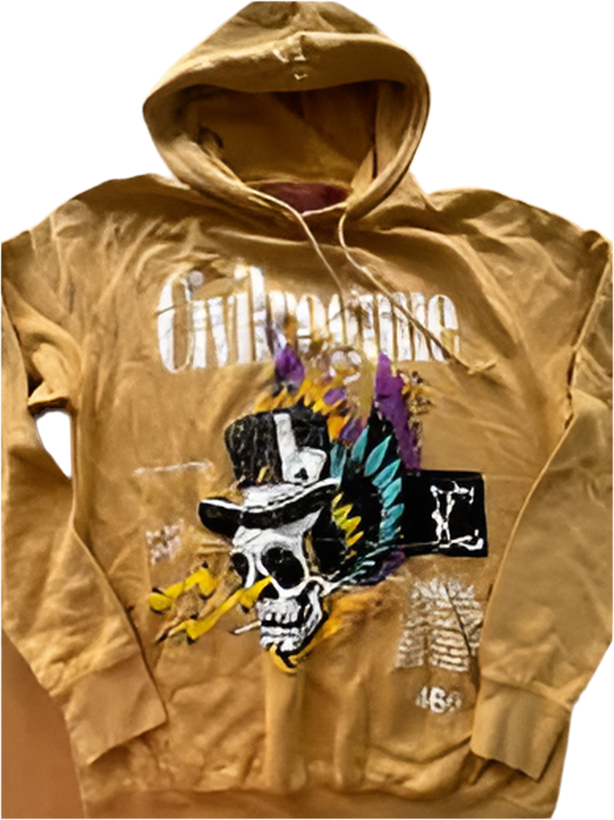 Civil Regime Skull Hoodie Size Medium