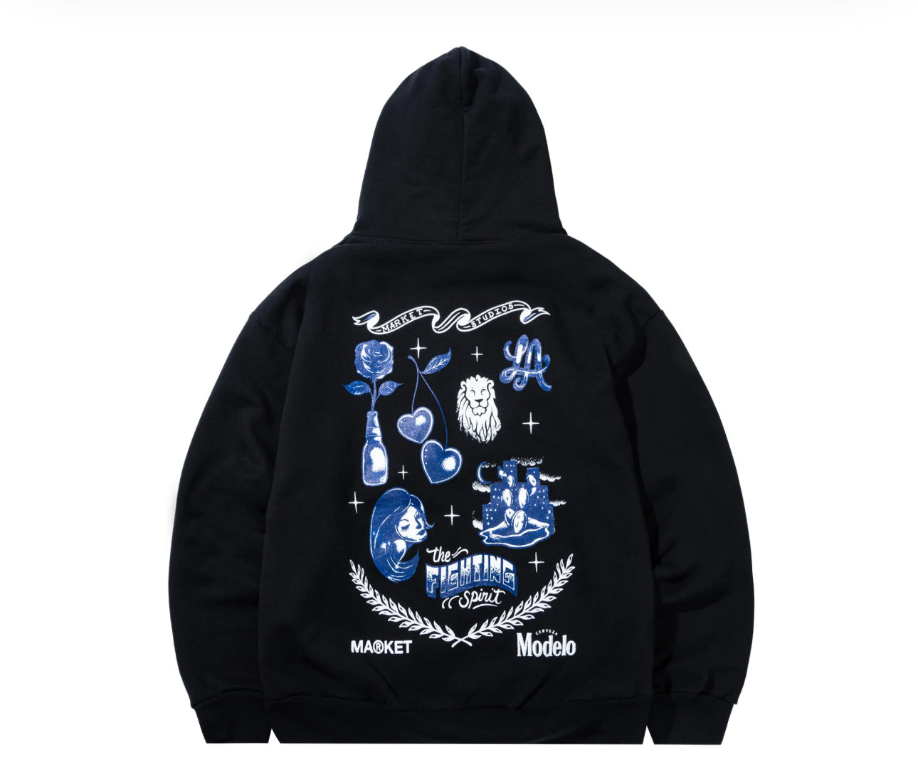 Market Modelo Hoodie Blue Size M