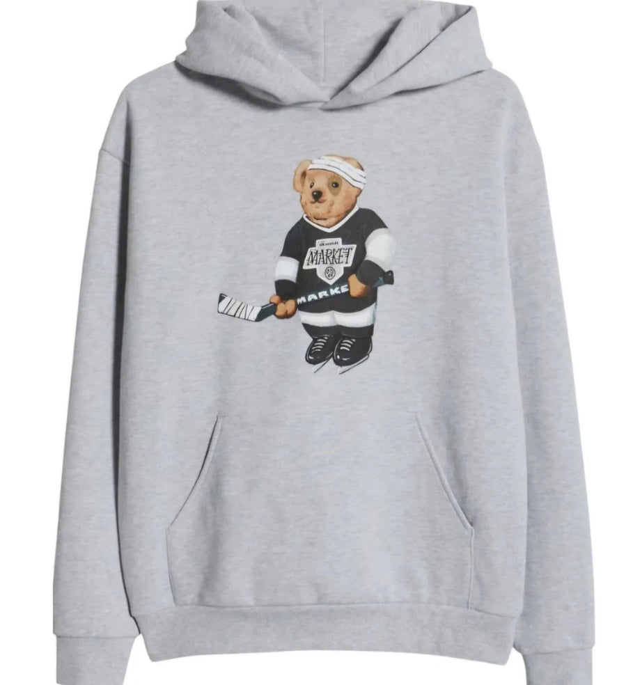 Marker Hockey Bear Hoodie Small