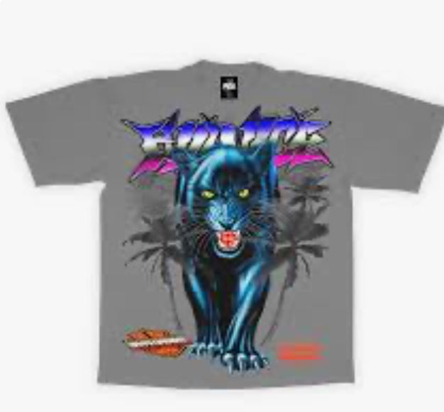 Evil Vice Black Panther Grey Tee Size XL