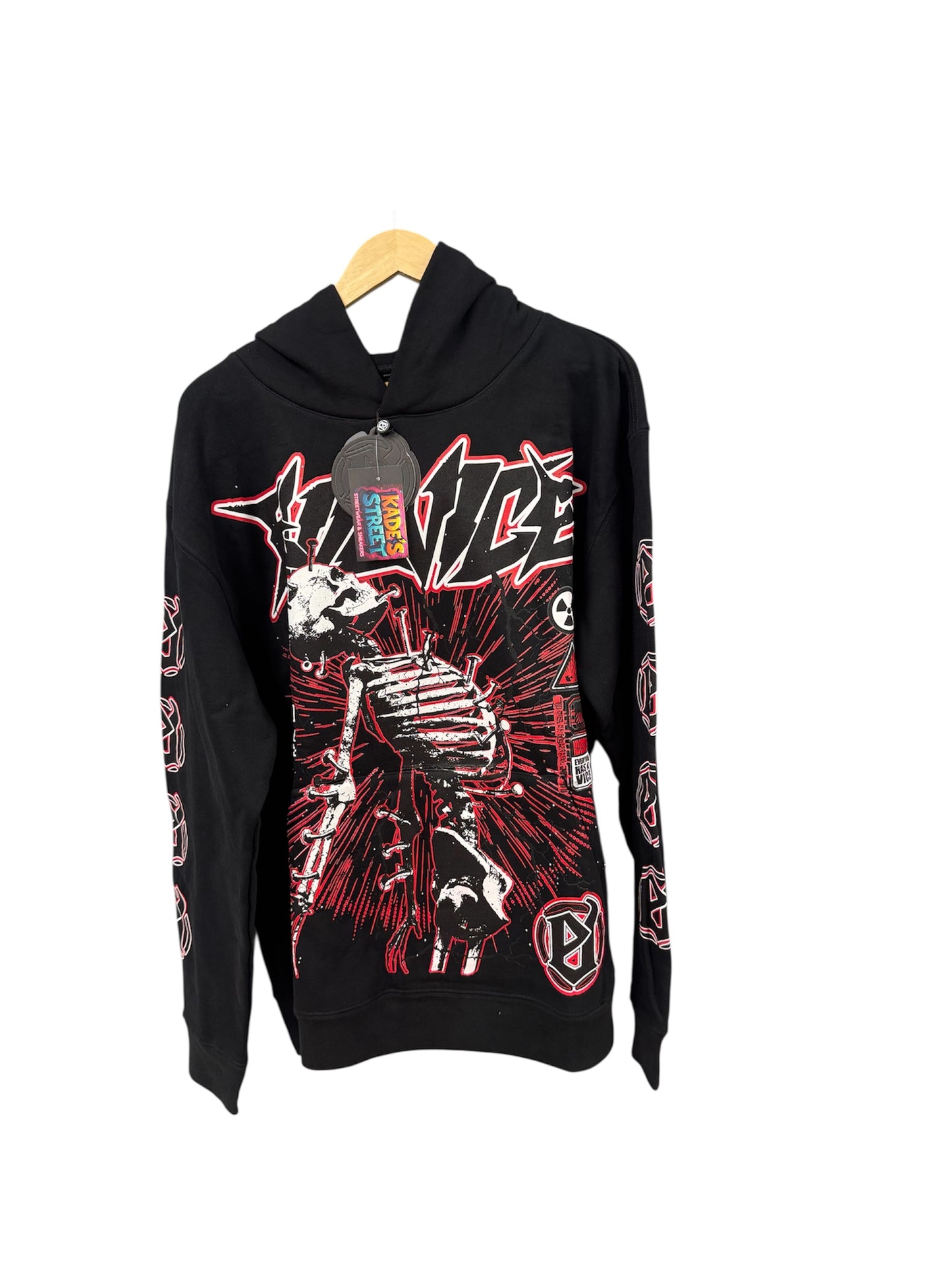 Evil Vice Red Bones Hoodie Large