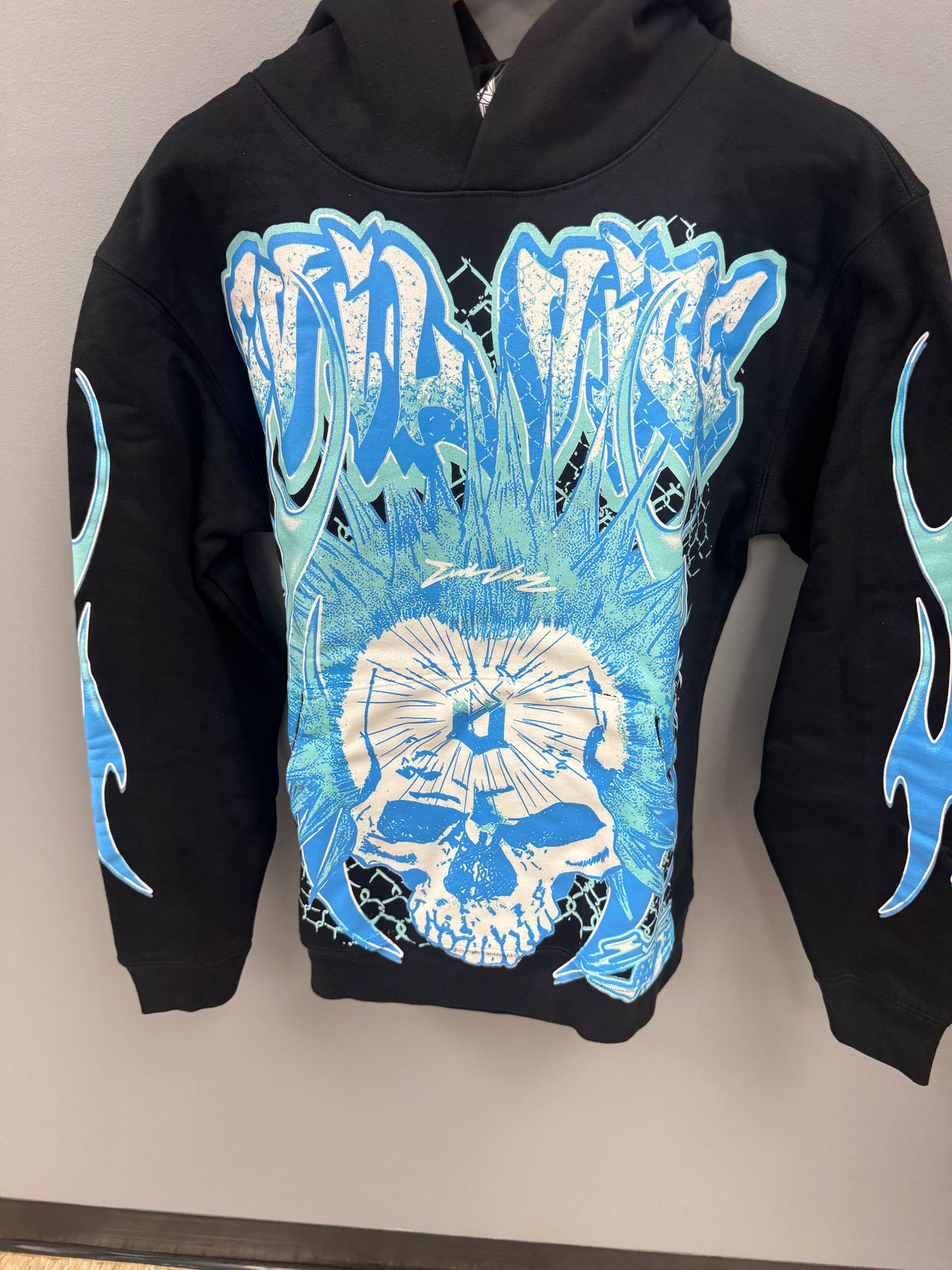 Evil Vice blue Skull hoodie Small