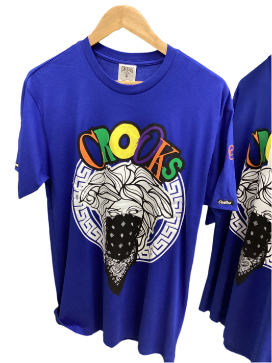 Blue Crooks and Castles T Shirt Size L