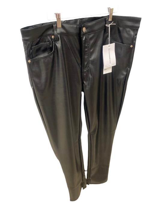 ASAALI black leather pants size 28