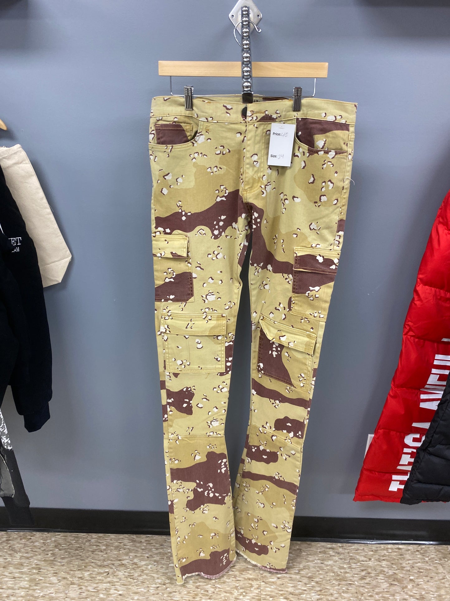 Golden La Camo Stacked Pants Size 34
