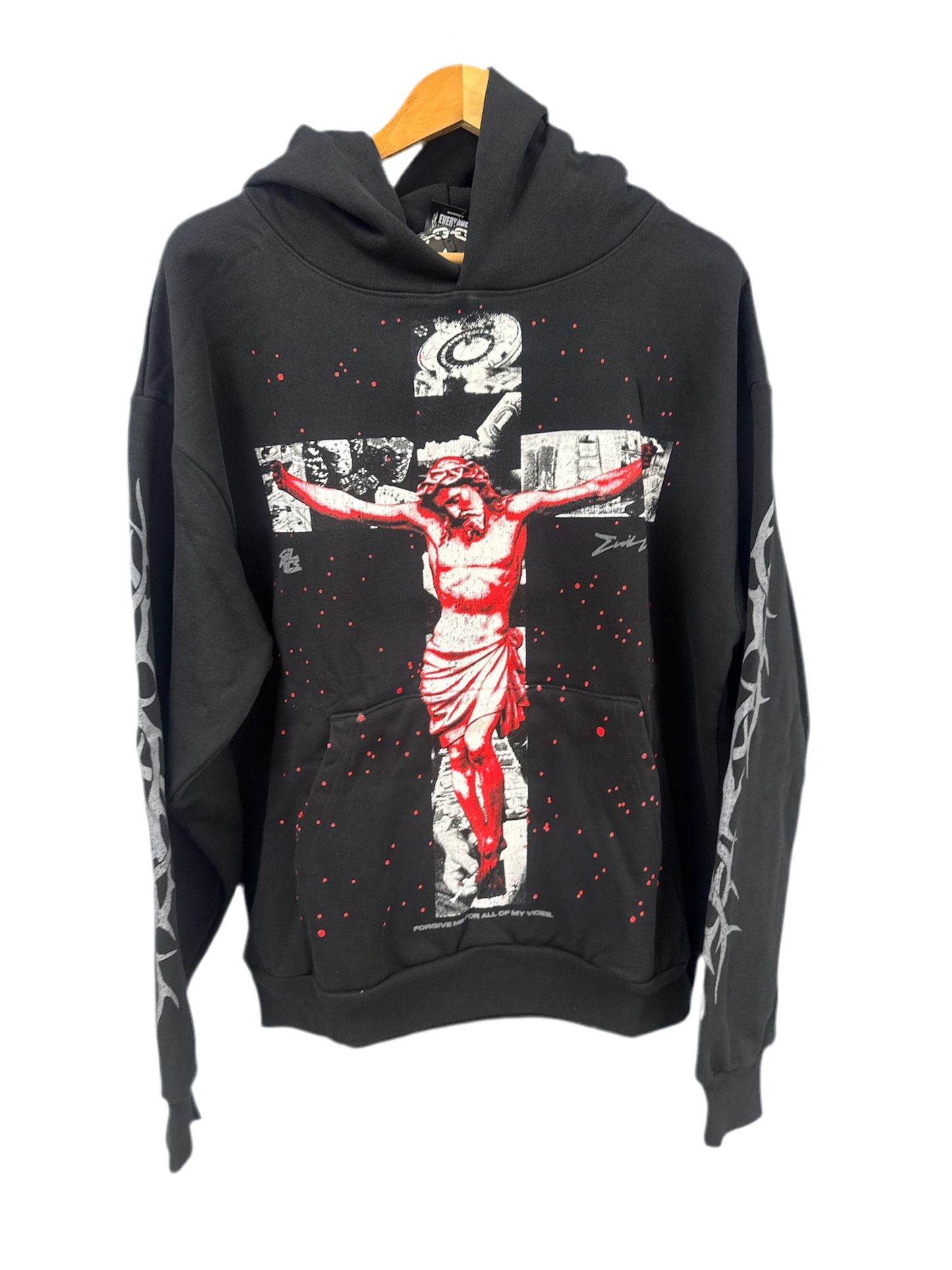 Evil Vice Jesus hoodie Red M
