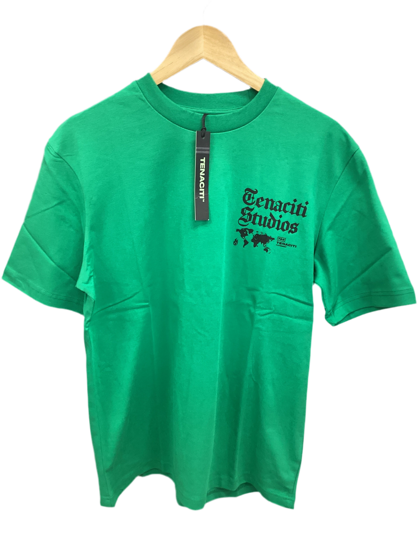 Green TENACITI Fortune Favors Tee Size S