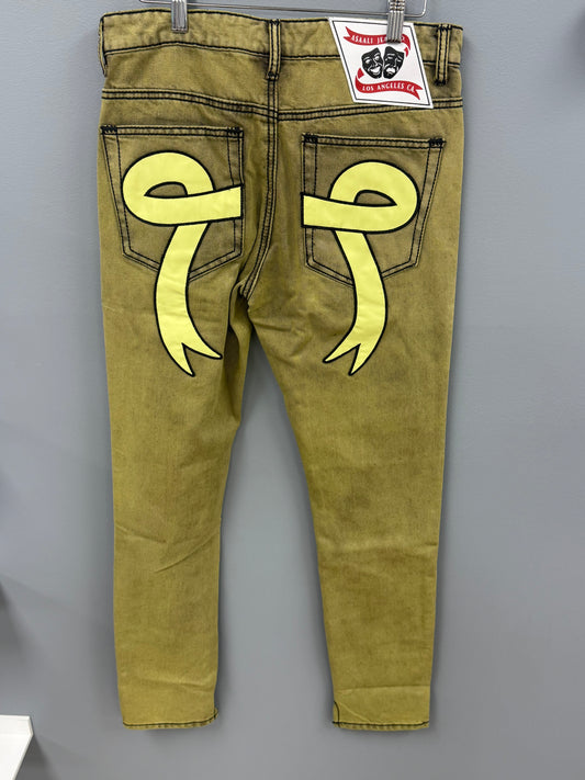 ASAALI yellow jeans size 32