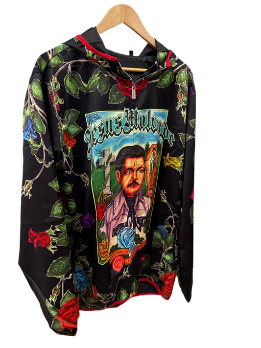 Asaali Jesus Black Windbreaker Size XL