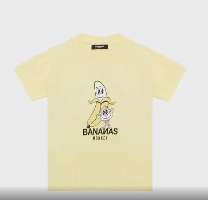 Bananas Monkey Yellow Tee Size-4T-6T