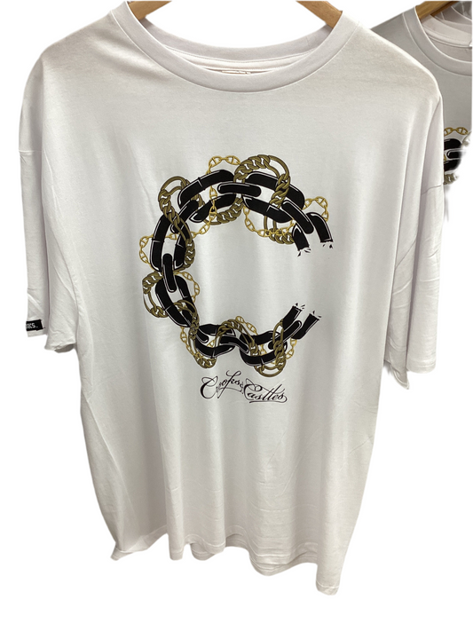Crooks and Castles White Chain T Size L