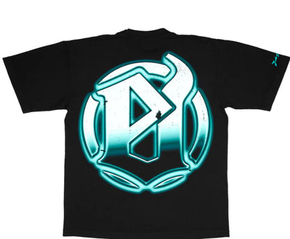 Evil Vice Blue Skull Grey Tee Size XL