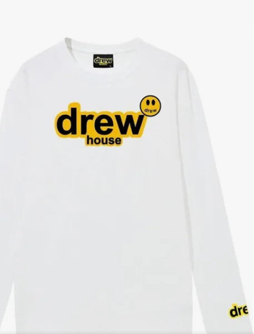 Drew House White Long Sleeve Size-2XL