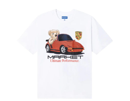 Market Porsche White Tee Size M