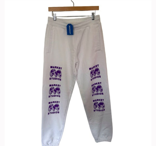 Market White Purple Sweats L