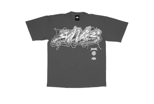 Evil Vice Barbwire Grey Tee Size M