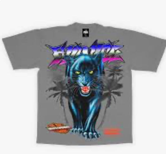Evil Vice Black Panther Grey Tee Size XL