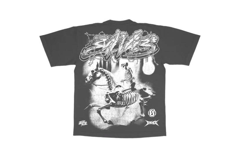 Evil Vice Barbwire Grey Tee Size M