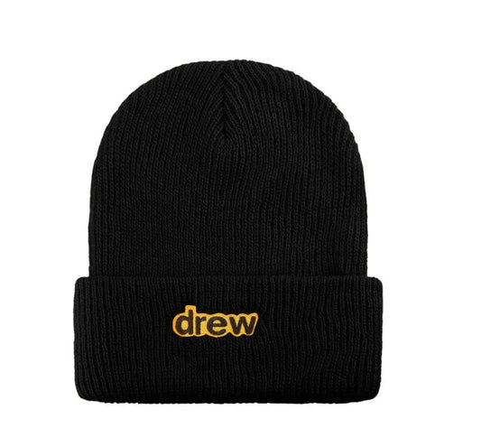 Drew House Black Ribbed Beanie