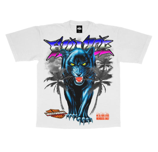 Evil Vice Black Panther White Tee Size 2xl