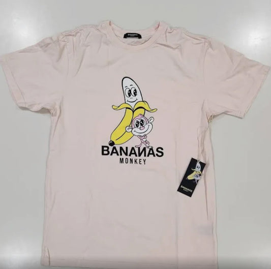 Bananas Monkey Ice Pink Tee Size-4T-7T