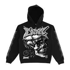 Evil Vice Barbed Skull Hoodie Size Medium