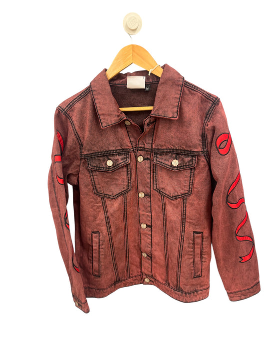 ASAALI Red Denim Jacket M