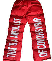 ALOCS puffer red pants size 3XL