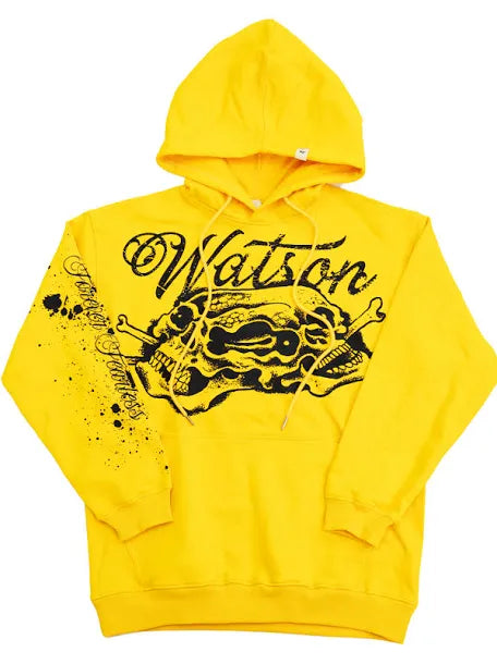 Watson hoodie golden yellow skull Large