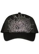 Sp55der black rhinestone hat